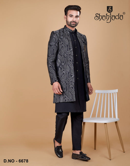 Indo Western with Long Jacket 6678